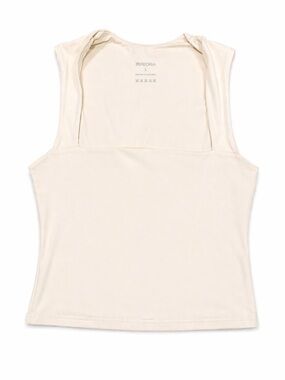 REORIA Women's Square Neck Going Out Crop Tops Double Lined Size L